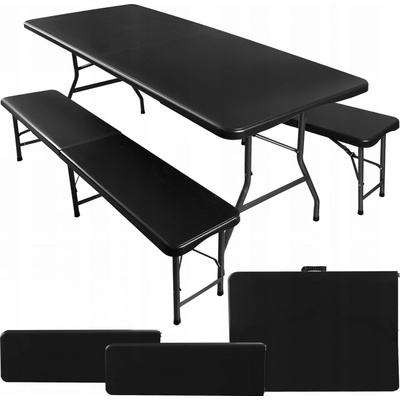Malatec 17966 Pivní set plastový skládací 180 cm černý