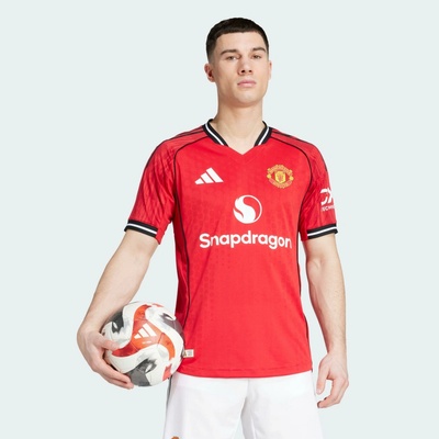 adidas pánský domácí fotbalový dres Manchester United 25/26 červený