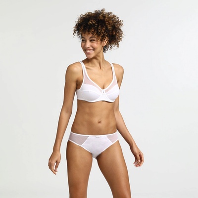 DIM Dámske nohavičky z bio bavlny GENEROUS COTTON BIO SLIP DIM biela