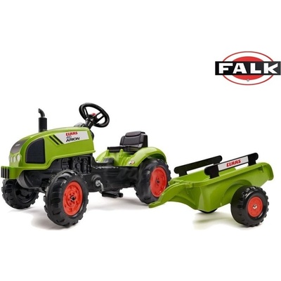 FALK Šlapací traktor 2041C Claas Arion s vlečkou a otevírací kapotou – Zboží Mobilmania