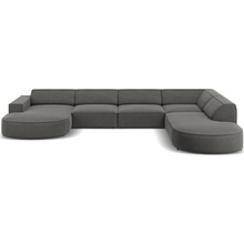 Micadoni Home zamatová rohová pohovka Jodie Sivá