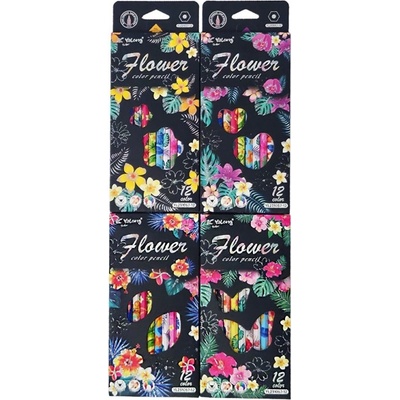 Цветни моливи 12цв. тяло с картинки yl231057-12