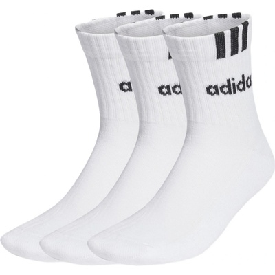 adidas 3 Stripes Linear Half-Crew Cushioned 3P U HT3437 white/black