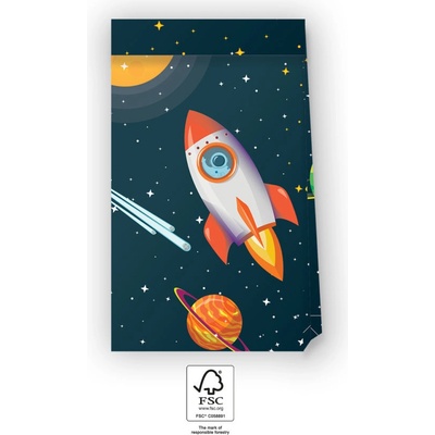 Papírové pytlíčky “Rocket Space”, 4 ks