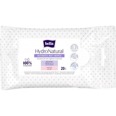 BELLA Intimní vlhčené ubrousky HydroNatural 20 ks