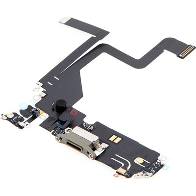 AppleMix Napájecí a datový konektor s flex kabelem + mikrofony pro Apple iPhone 14 Pro - zlatý - kvalita A+