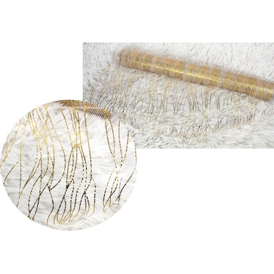 lacne-dekoracie.sk Organza šírka 48 cm dĺžka 450 cm 55507 zlatá