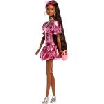 Barbie Кукла Barbie Deluxe Style - С блестяща розова рокля и кафява коса (JFP41)