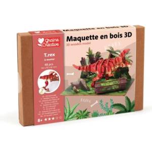 Graine Créative Graine creative Дървен 3d модел тиранозавър (651056)