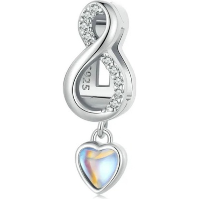 P&J Jewellery Stříbrný klip Reflexions Nekonečná láska RFCH17