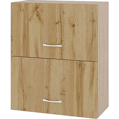 ИРИМ Горен шкаф с две хоризонтални врати Сити МДД-11 мока / дъб дакота 60 см