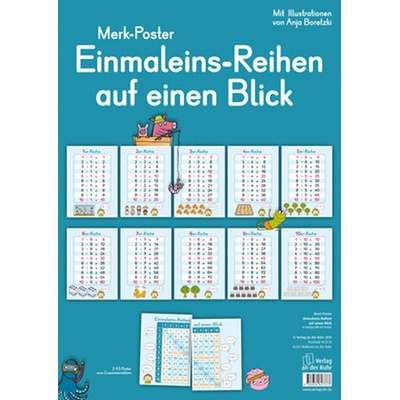 Einmaleins-Reihen auf einen Blick, 12 farbige Poster DIN A3