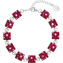 Evolution Group strieborný náramok so Swarovski krištáľmi 33047.3 cherry