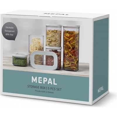 Mepal 5-dielna súprava úložných boxov Modula s vekom 1 x 2 l 1 x 1,5 l 2 x 1 l a 1x 425 ml