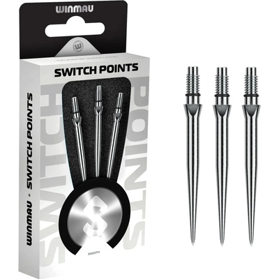 Winmau Switch Points Smooth Silver 30mm