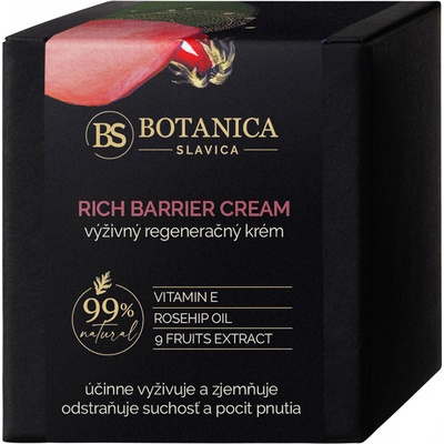 BOTANICA SLAVICA RICH BARRIER Výživný a regenerační krém Šípkový olej & Vitamin E 50 ml