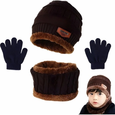 Dětský zimní set Tm.Hnědá