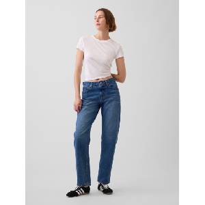 GAP Дънки Mid Rise Straight Taper GAP GAP | Sin | ЖЕНИ | 24REG