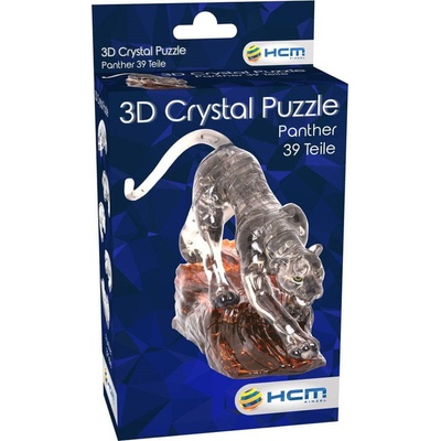 HCM Kinzel 3D Crystal puzzle Černý panter 39 ks