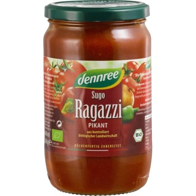 Dennree bio Rajčatová omáčka Ragazzi 660 g