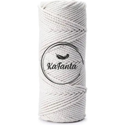 Bavlnená šnúra KaFanta Premium 3PLY 5mm - natural VEĽKÉ KLUBKO 250m
