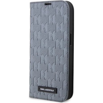 KARL LAGERFELD Калъф Karl Lagerfeld KLBKP14SSAKLHPG за iPhone 14 6.1"", сив / сив, Saffiano Monogram (KF001636-0)