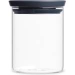 Brabantia Стъклен буркан Brabantia Stackable 646875, 0.6 л, Плътно затваряне, Подходящ за съдомиялна, Тъмносив (646875)