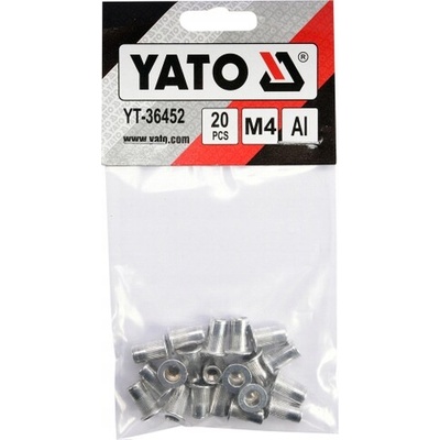 HLINÍKOVÉ NITOVACIE MATICE M4 20 ks YT-36452 YATO