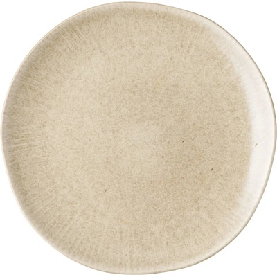 Nordic Living Béžový kameninový talíř Violette Ø 21 cm
