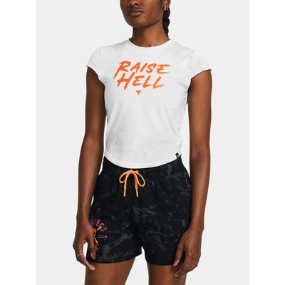 Under armour PROJECT ROCK-PROJECT ROCK Undrgrnd Cap Slv Tee WHT Biela