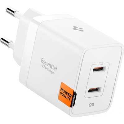 Spigen essential ee472eu 2-port network charger 47w white (8809971235327)