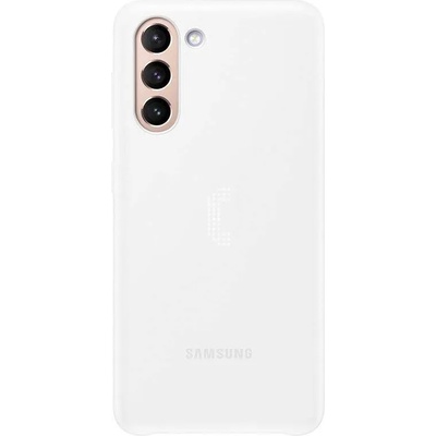 Samsung LED Cover EF-KG991CW - оригинален заден кейс, през който виждате информация от Samsung Galaxy S21 (бял)