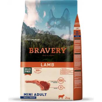 Bravery Lamb Small & Mini Breeds Adult Dog - Пълноценна храна за израснали кучета от дребни и мини породи с агнешко 2 кг