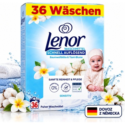 Lenor Sensitiv prací prášek pro děti a alergiky 1,98 kg 36 PD