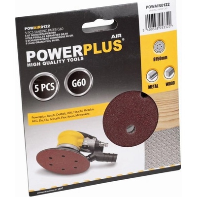 PowerPlus POWAIR0122 5x brusný disk 150mm, G60
