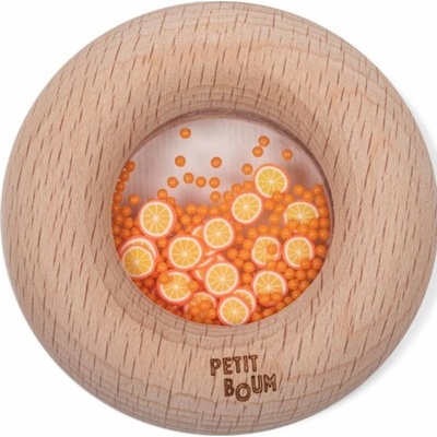 Petit Boum smyslové chrastítko ORANŽOVÁ