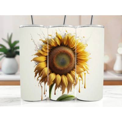 Cool termokelímek s brčkem 590 ml Slunečnice s kapkami medu