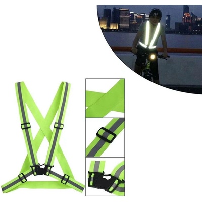 X-BELT žluté reflexní popruhy na oblečení, reflexní kšandy npro motorkáře