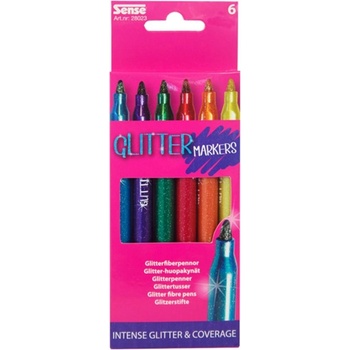 Sense Флумастери Sense, 6 броя, блестящи (28023)