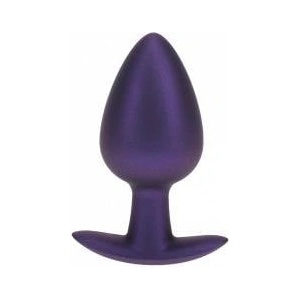 Ouch! Large Silicone Plug 3.5 Metallic Purple - Smooth Anatomical Model