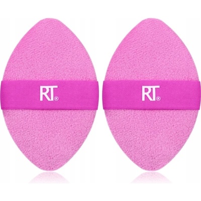 Real Techniques Miracle 2-In-1 Powder Puff Duo víceúčelové labutěnky pro nanášení pudrových a tekutých produktů 2 ks růžová