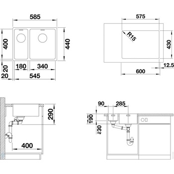 Image 1 of BLANCO ANDANO 340/180-IF (522975)