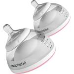 Nanobebe Комплект бутилки за кърма Nanobebe - 2 х 150 ml, розов (31102) - ozone