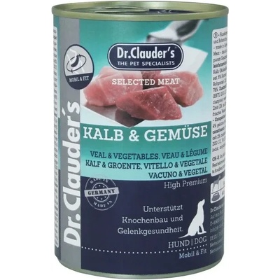 Dr.Clauder's Selected Meat Pro Joint Active Kalb Gemuse - Премиум консервирана храна с телешко и зеленчуци за кучета със ставни проблеми, 400 гр