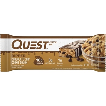 QUEST Nutrition Quest - Dipped Chocolate Bar | Different Flavors [50 грама] Chocolate Chip Cookie Dough