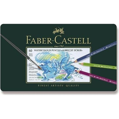 Faber-Castell Akvarelové pastelky Albrecht Dürer plechová krabička 60 barev 1175600