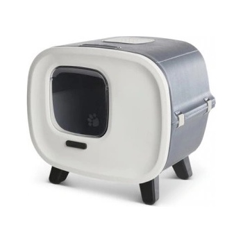 SAVIC Mira de luxe - Луксозна закрита котешка тоалетна с филтър против миризми, антрацит 55.5х44х49.5 см
