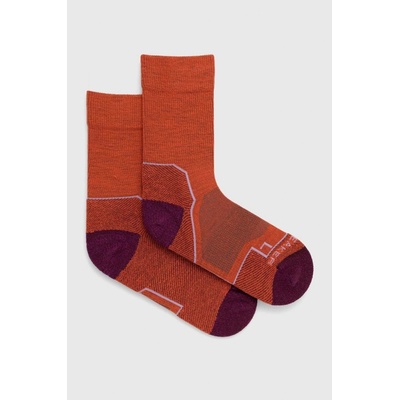 Icebreaker Womens Merino Hike+ Light Crew Socks vibrant earth heather/go berry