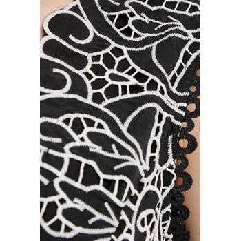 Morgan Рокля Morgan в черно къса разкроена RYLAC (RYLAC)