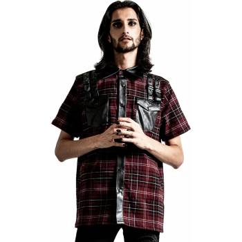 KILLSTAR Мъжка риза KILLSTAR - Daze Button-Up - BLOOD TARTAN - KSRA003984